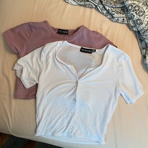 2 Size 4 Pretty Little Thing Crop Tops